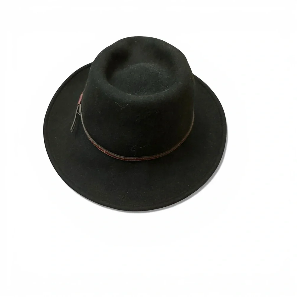 Stetson Crushable Black Wool Fedora Hat XXL Made in USA - Picture 4 of 7